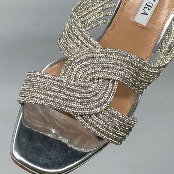 Aquazzura Gatsby Embellished Mules size 38 - Picture 8 of 16